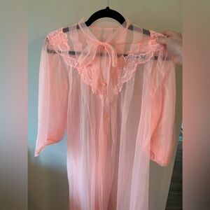 Vtg Baby Pink Kayser Robe